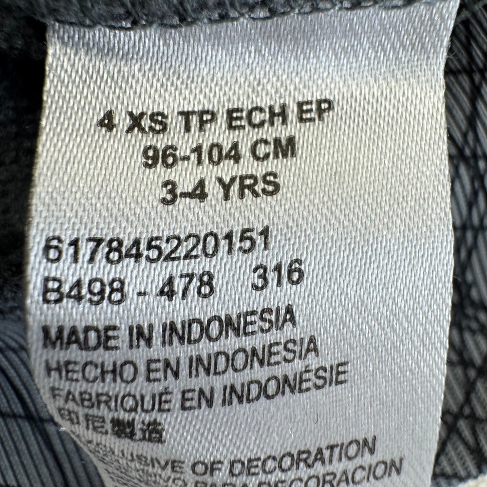 Nike Boys Dri-FIT Hoodie Grey Black Geometric Graphic Print Fleece Size 4 XS - Picture 12 of 12